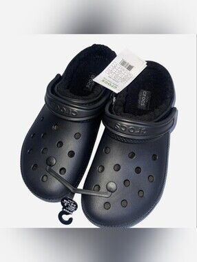 Crocs Black Classic Lined Clog Woman's Size 8